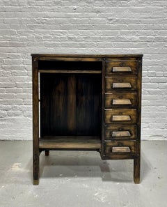 Antique INDUSTRIAL Wooden WORKBENCH CABINET, c. 1920’s