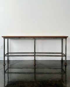 Table de travail/table console industrielle ancienne