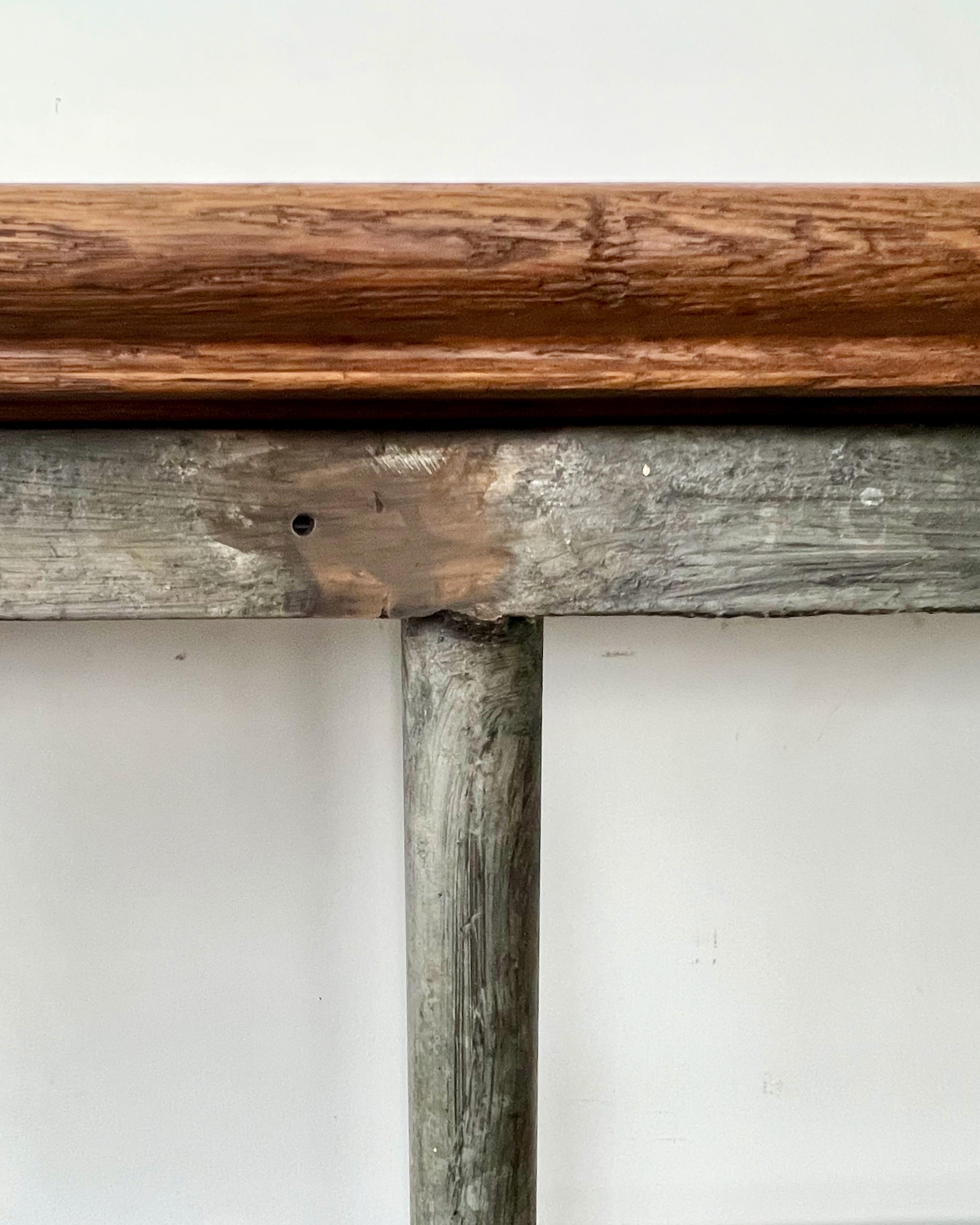 Antique Industrial Worktable/Console Table 2