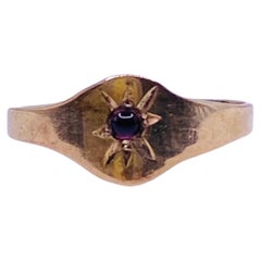 Antique Infant Baby Amethyst Gold Ring