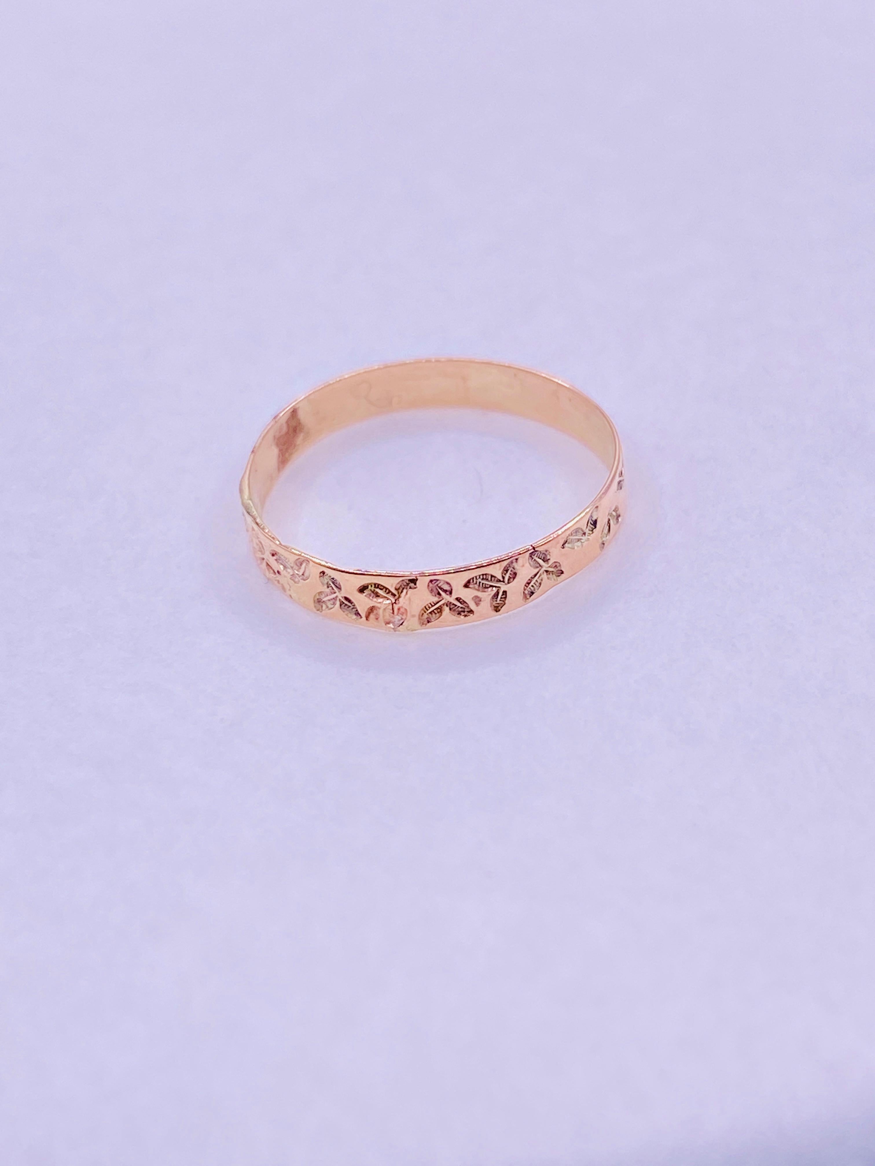 Victorian Antique Infant Baby Gold Band Ring For Sale