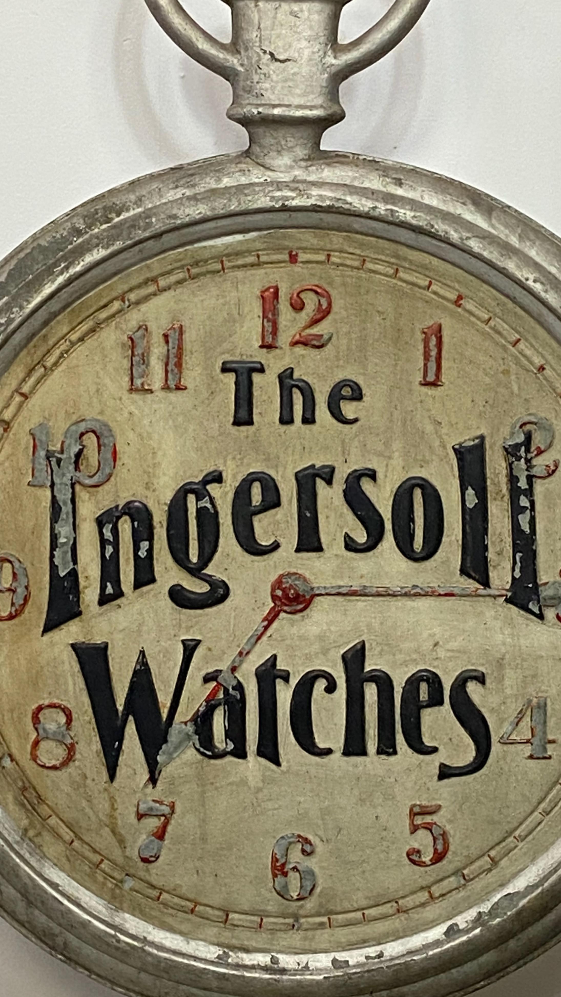 Antikes Ingersoll-Uhrenschild, Handelsschild, um 1900 (Sonstiges) im Angebot