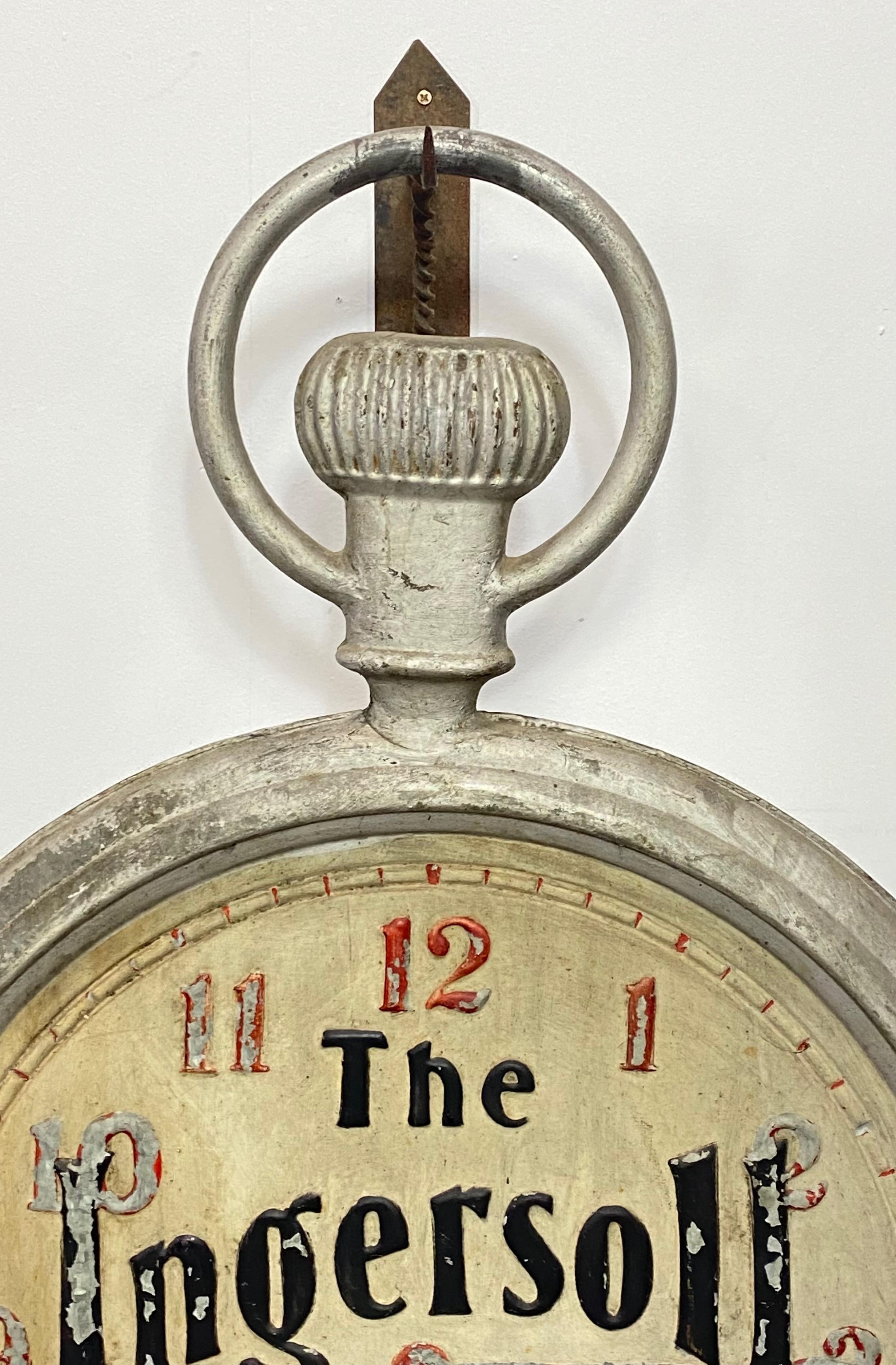 Antikes Ingersoll-Uhrenschild, Handelsschild, um 1900 (amerikanisch) im Angebot