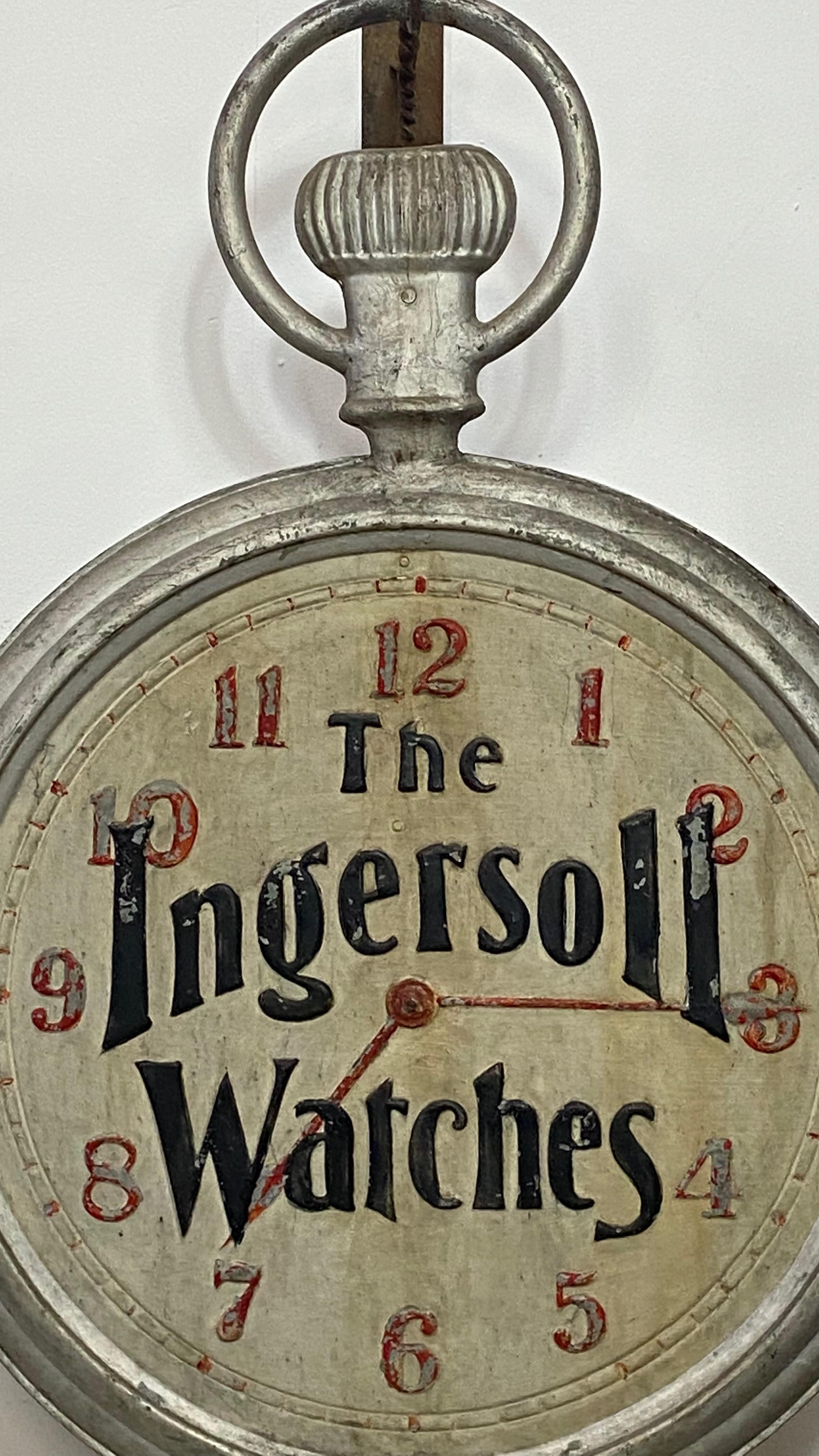 20ième siècle Ancienne enseigne publicitaire pour les montres Ingersoll, vers 1900 en vente