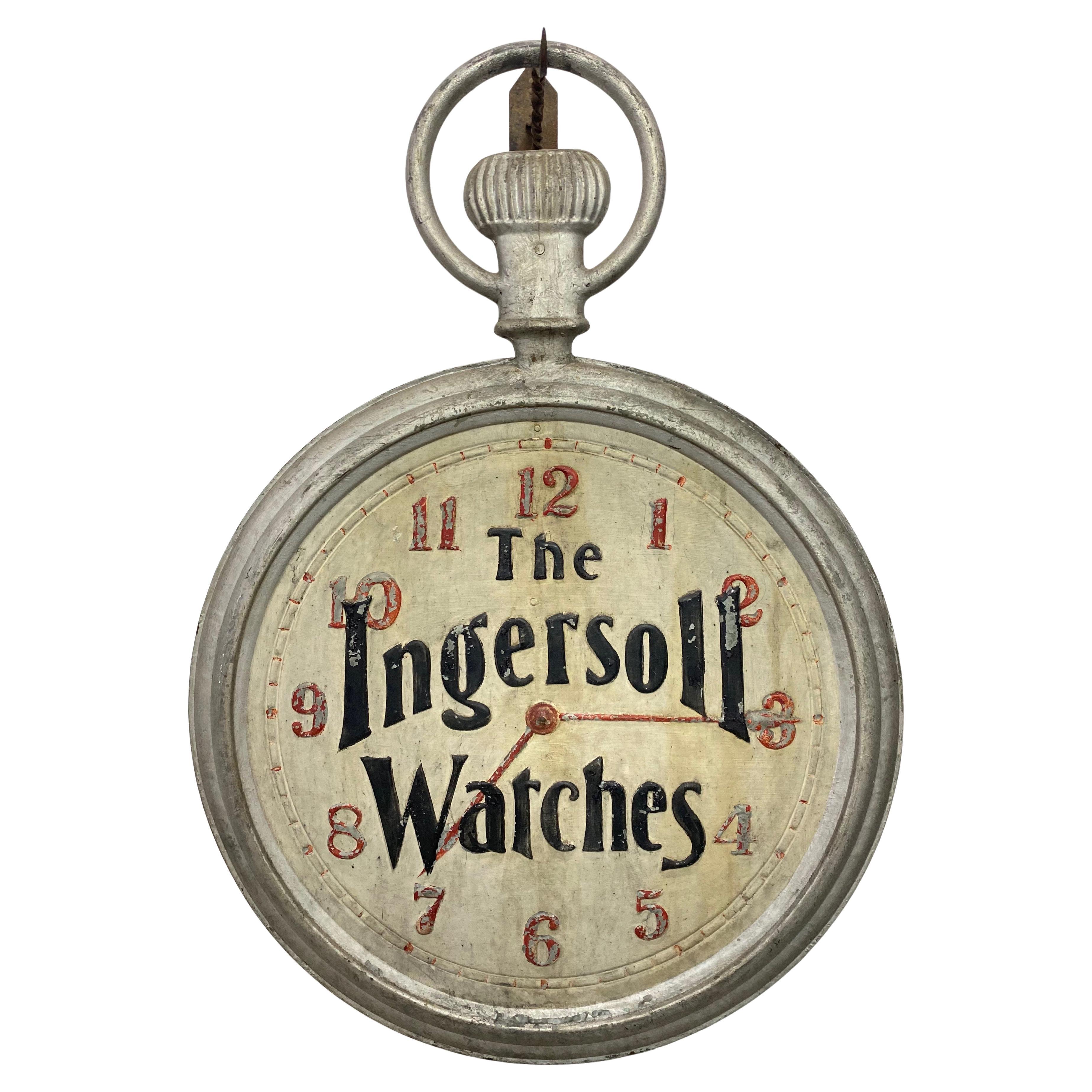 Antique Ingersoll Watches Adverting Trade Sign, circa 1900