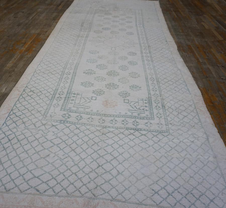 Hand-Knotted Late 19th Century Indian Cotton Agra Carpet ( 5'9