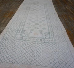 Tappeto Agra in cotone indiano della fine del XIX secolo ( 5'9" x 14'6" - 175 x 442 )