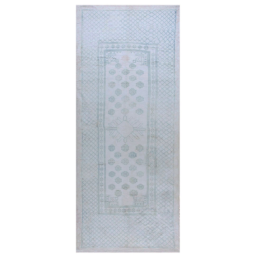 Indischer Agra-Teppich aus Baumwolle des späten 19. Jahrhunderts (175 x 442 cm)