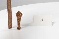 Antike Initialenstempel F.J, Jugendstil, um 1910
