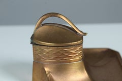 Antikes Tintenfass, Jugendstil, Stifttablett, von WMF, um 1910