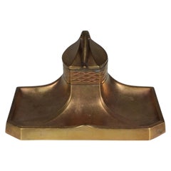 Antikes Tintenfass, Jugendstil, Stifttablett, von WMF, um 1910