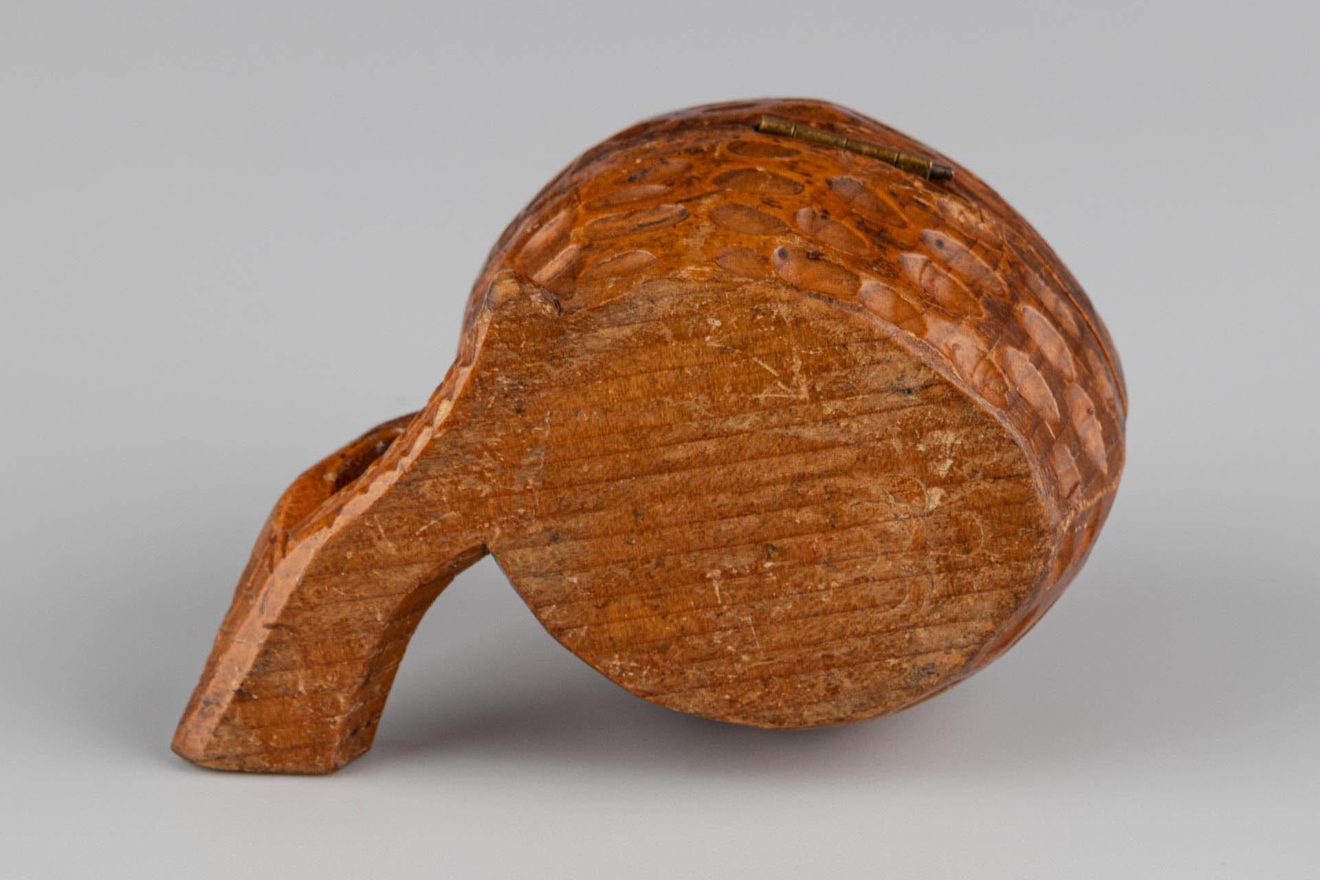 Antique Inkwell, Shape of a Walnut, Marked GRENOBLE, Switzerland, circa 1900 For Sale 4
