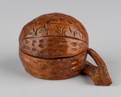 Antikes Tintenfass, Form einer Walnuss, Markierung GRENOBLE, Schweiz, um 1900