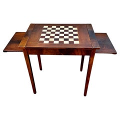 Antique Inlaid Cherry Game Table