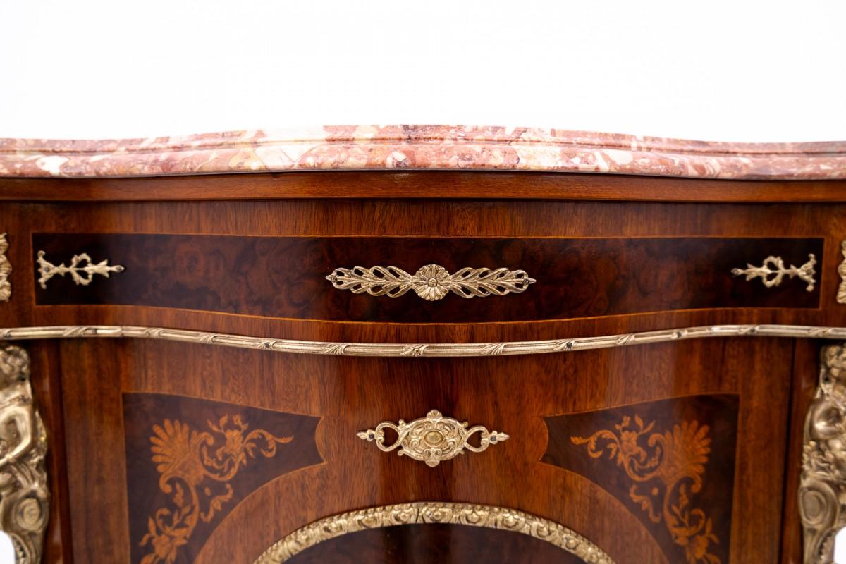 Antike Kommode mit Intarsien, Frankreich, um 1850. im Angebot 1