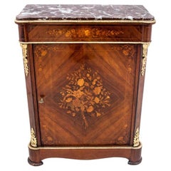 Antique inlaid chest of drawers, Northern Europe, around 1890.