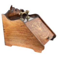 Antique Inlaid Coal Box