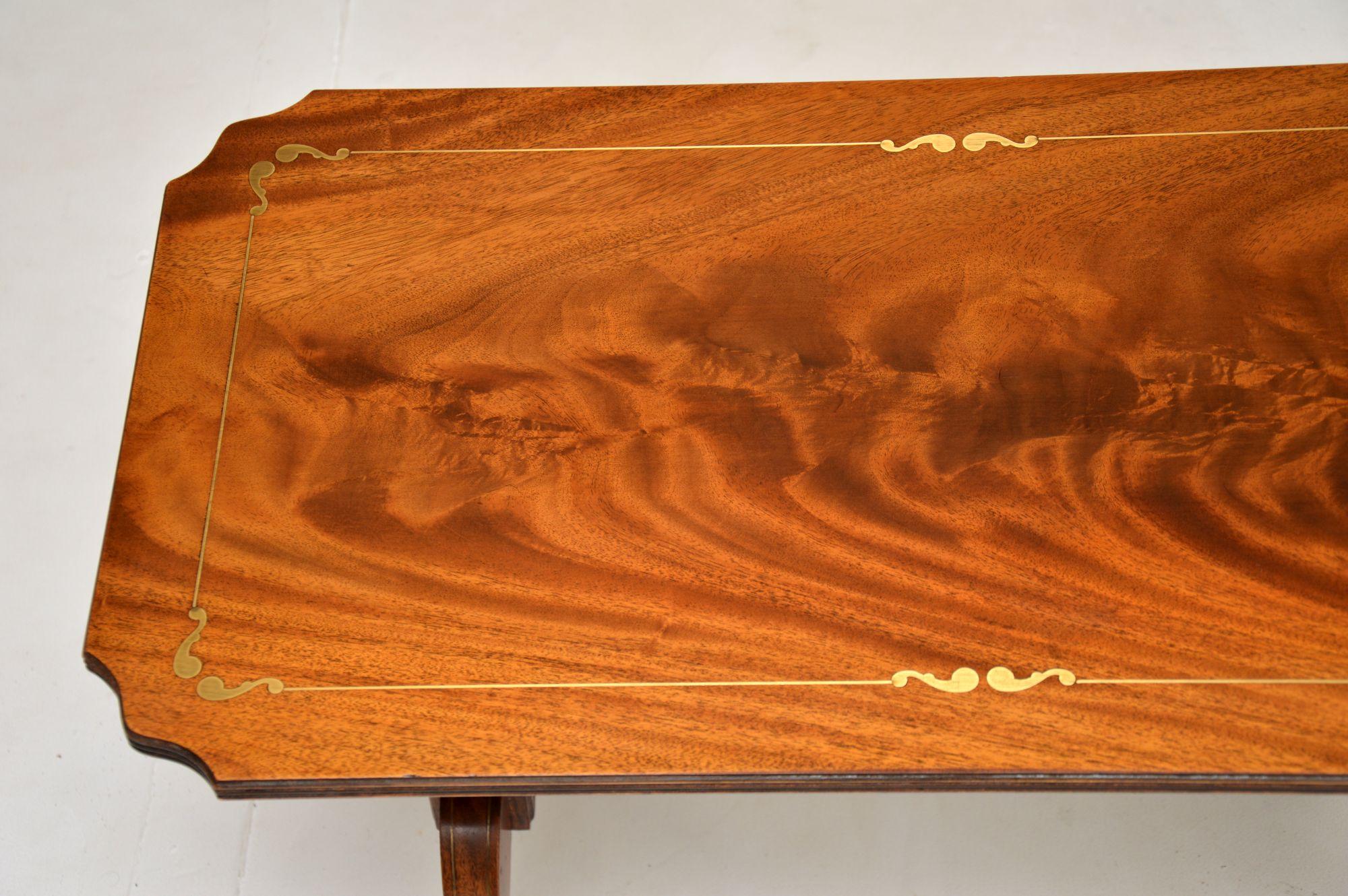 English Antique Inlaid Coffee Table