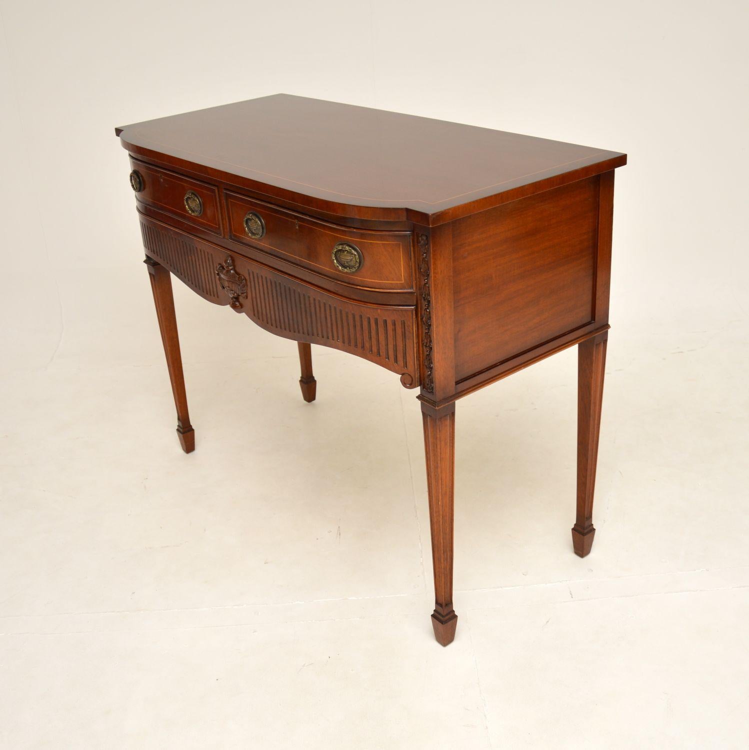 British Antique Inlaid Console / Server Table For Sale