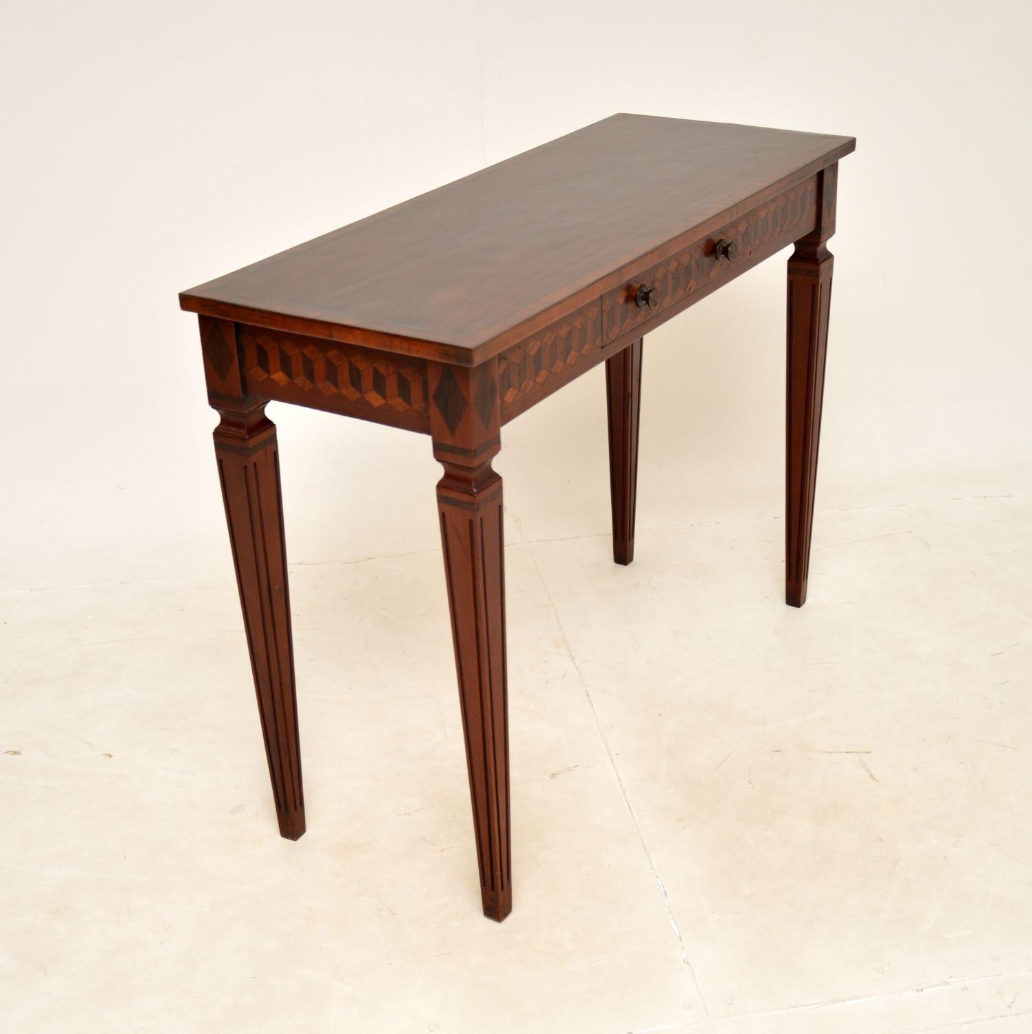 Georgian Antique Inlaid Console Side Table