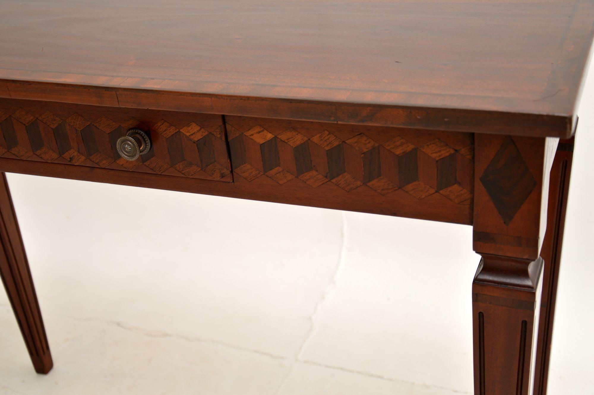 Antique Inlaid Console Side Table 1