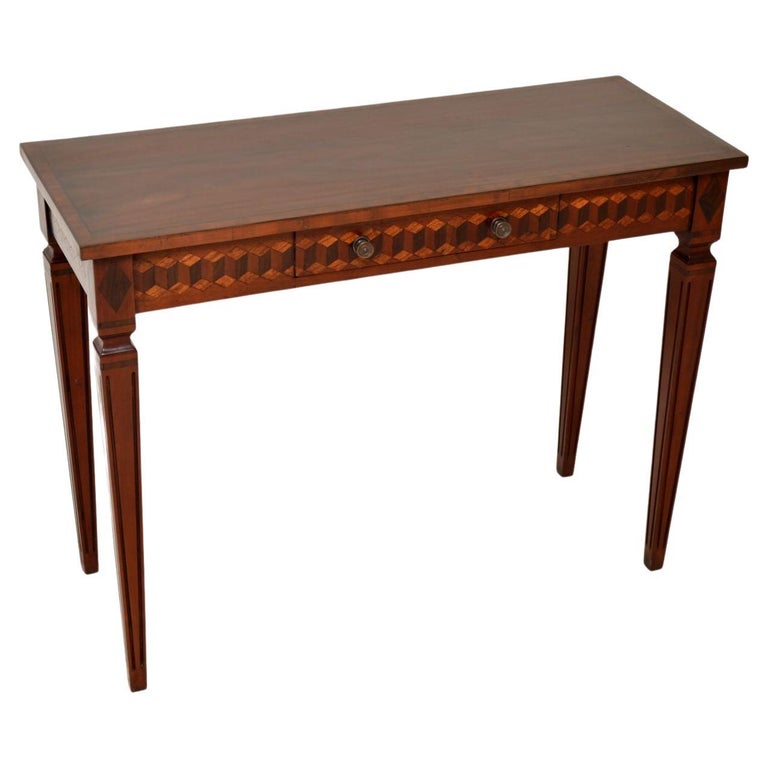 Antique Inlaid Console Side Table For Sale at 1stDibs