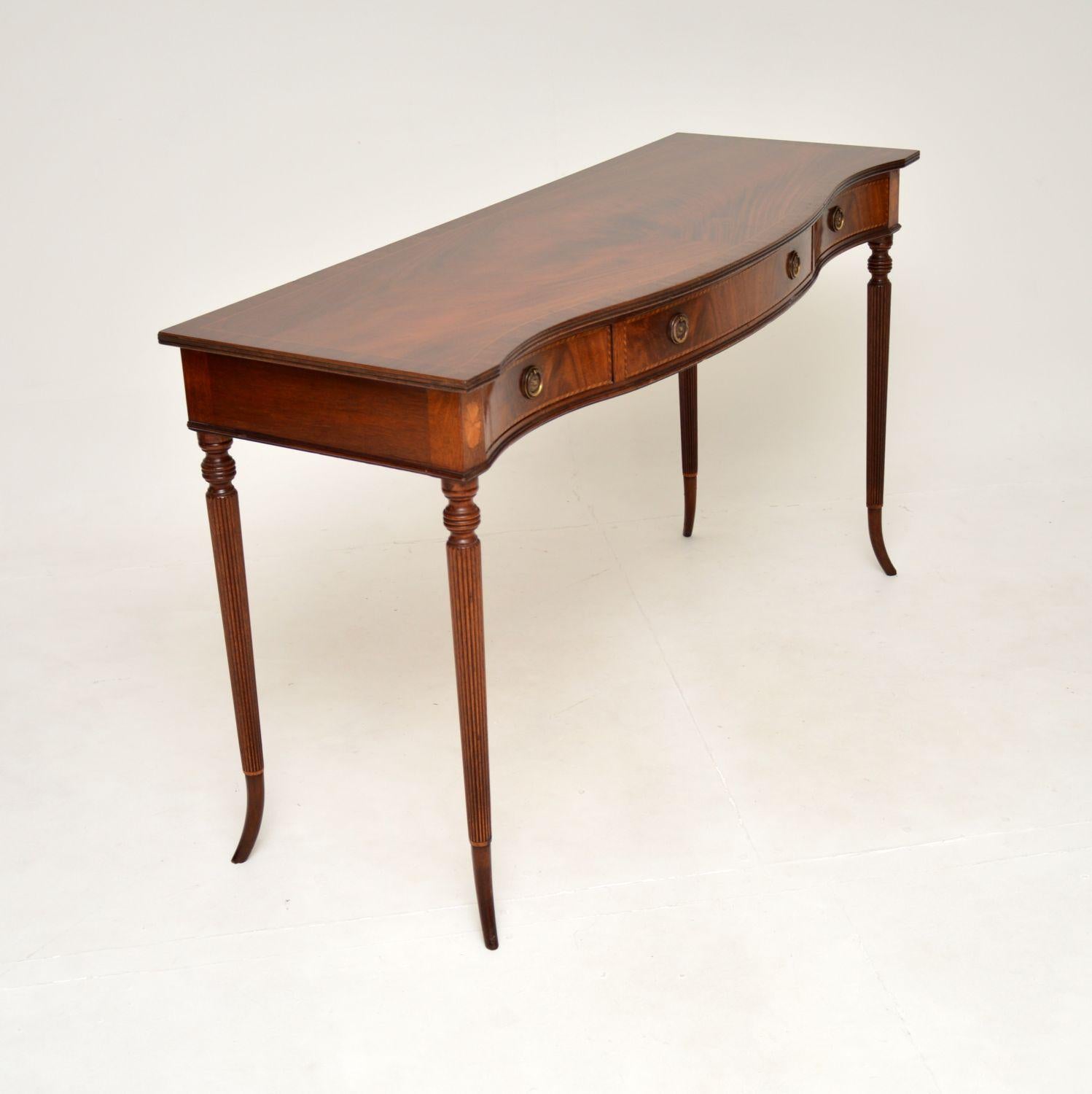 Sheraton Antique Inlaid Console Table