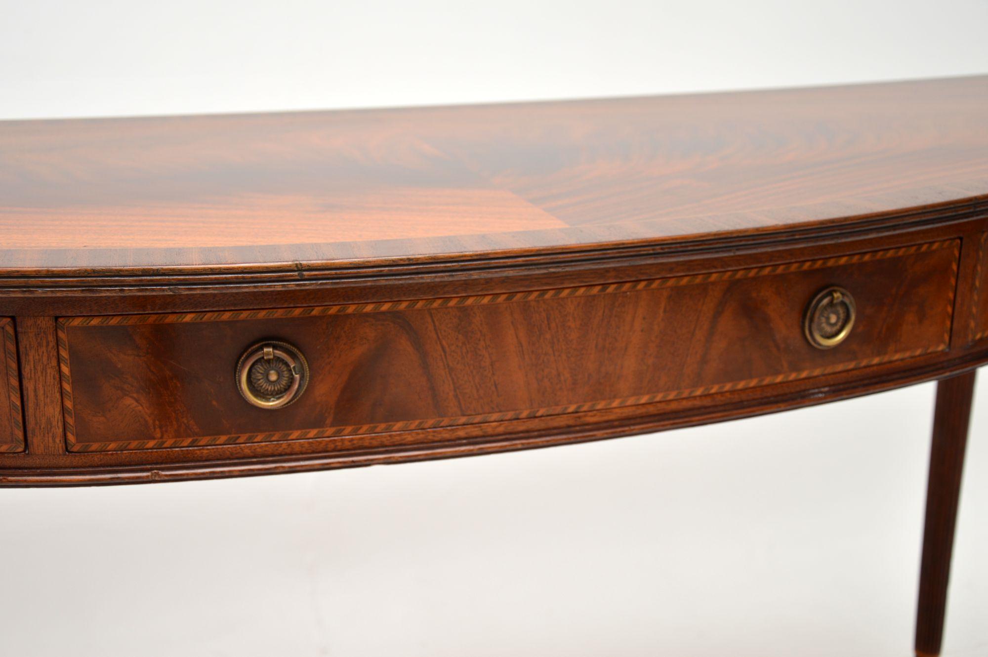 Wood Antique Inlaid Console Table