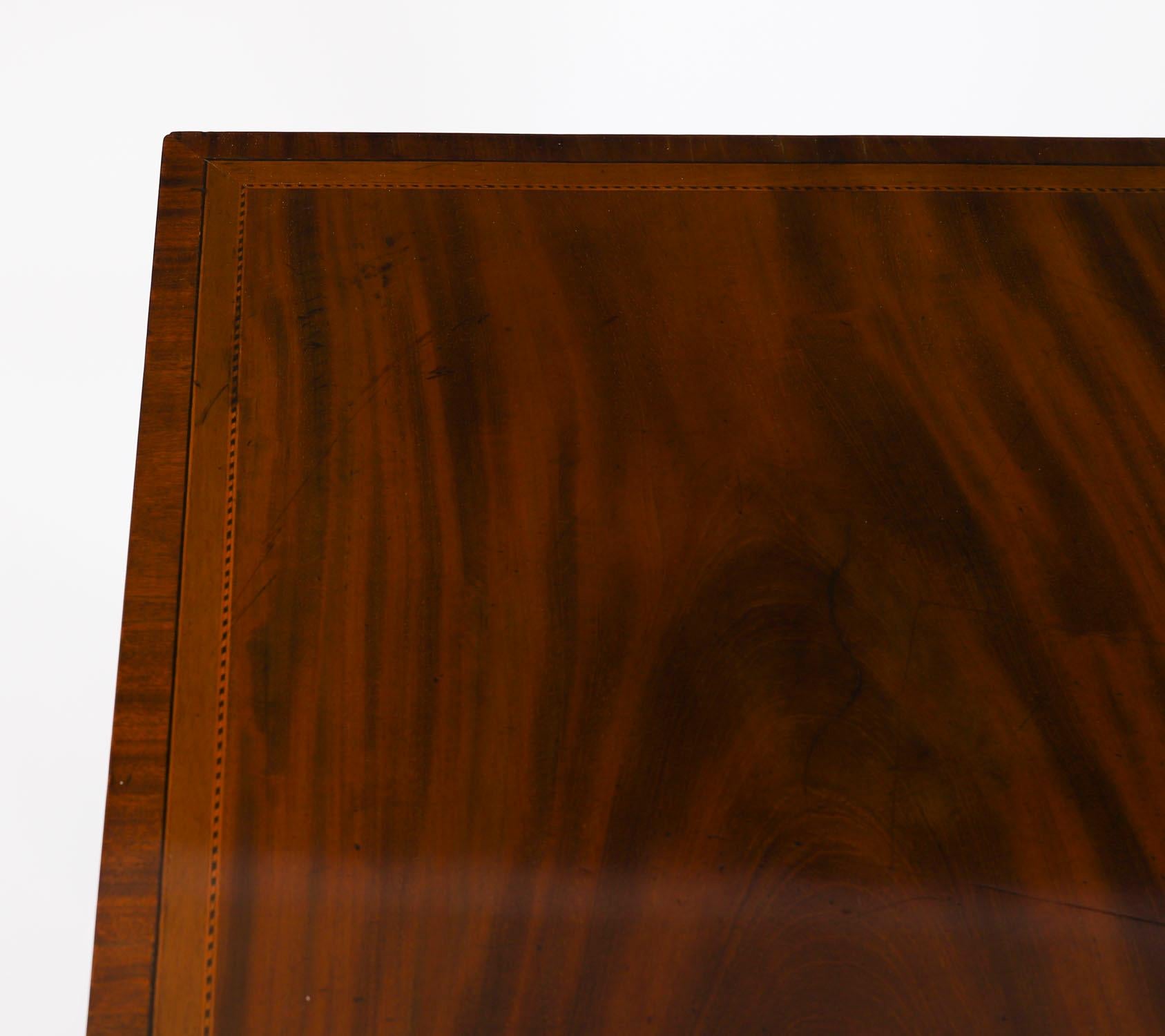 Antique Inlaid Flame Mahogany Revolving Bookcase 20th Century In Good Condition For Sale In London, GB