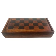 Antique Inlaid Folding Wooden Game Board