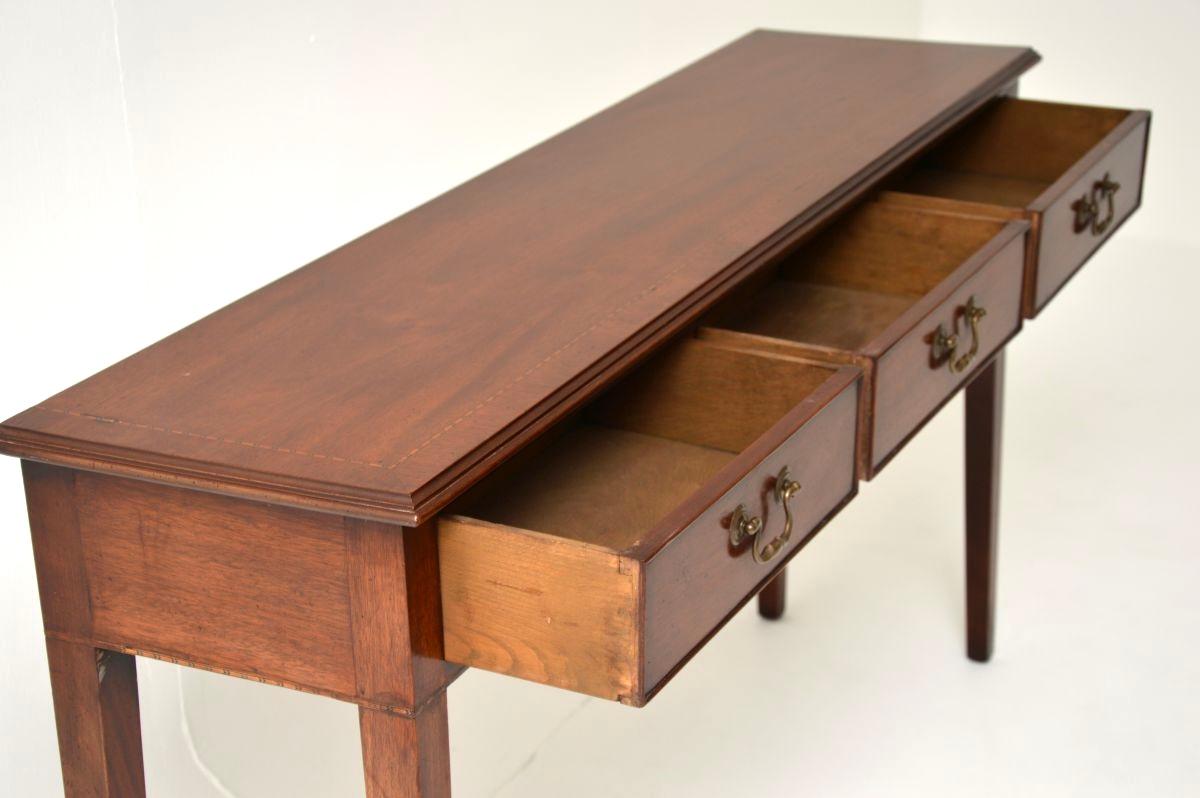 Antique Inlaid Georgian Style Console Table For Sale 4
