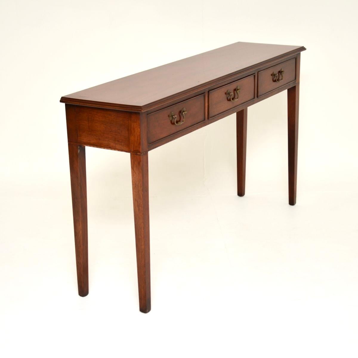 British Antique Inlaid Georgian Style Console Table For Sale