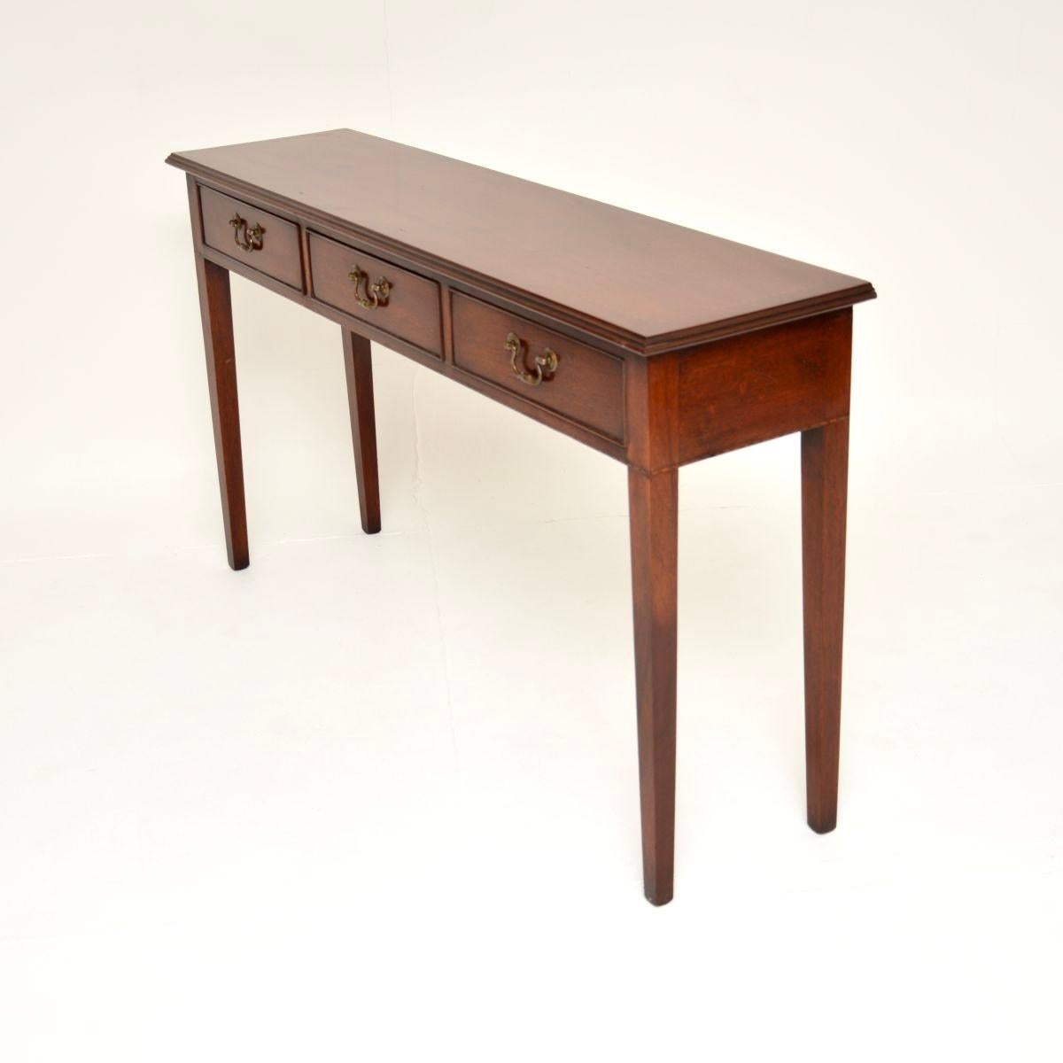 Antique Inlaid Georgian Style Console Table In Good Condition For Sale In London, GB