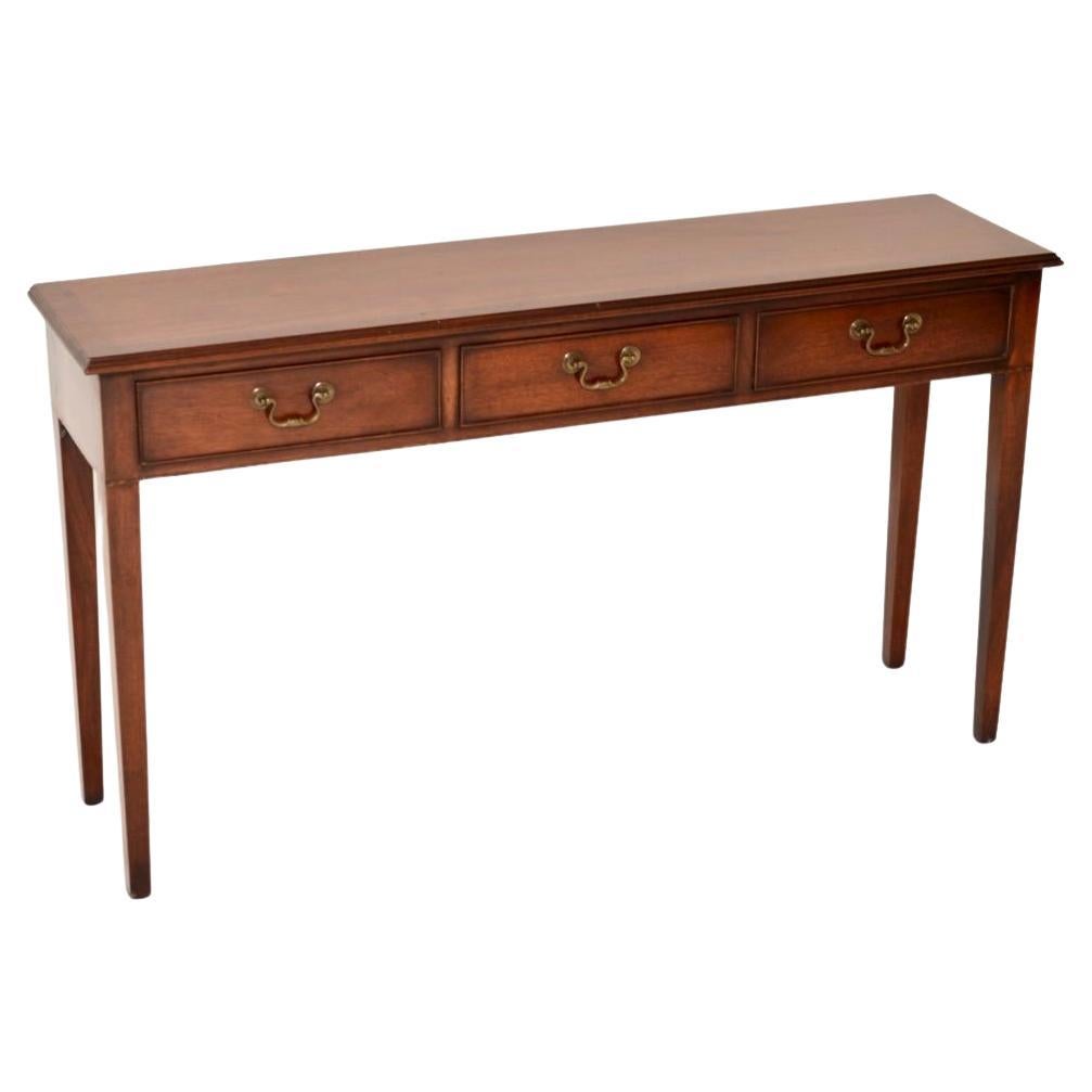 Antique Inlaid Georgian Style Console Table For Sale
