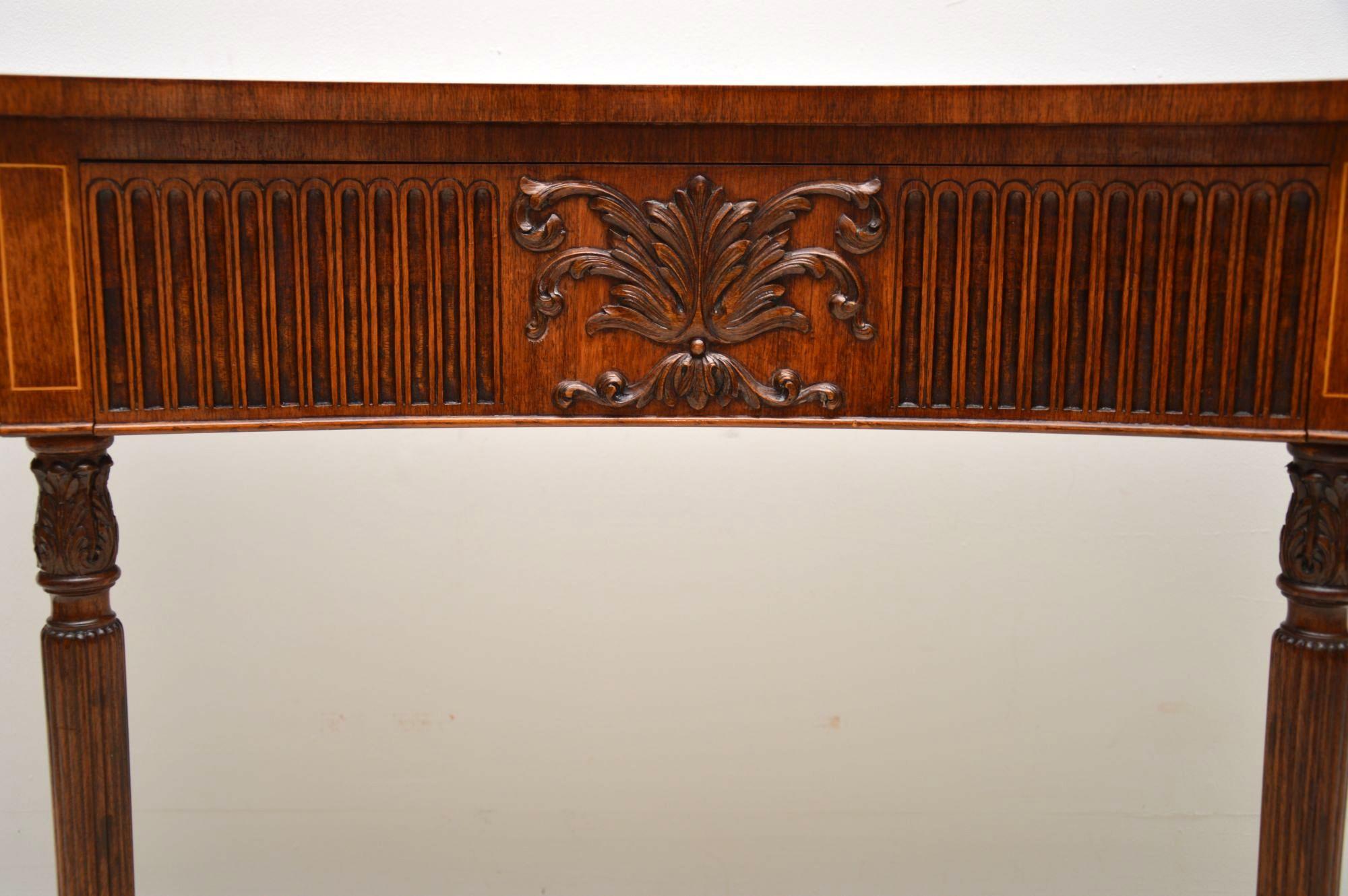 Antique Inlaid Mahogany and Kingwood Server Console Table In Excellent Condition In London, GB