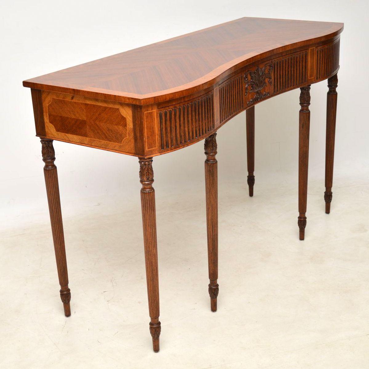 Antique Inlaid Mahogany and Kingwood Server Console Table 2