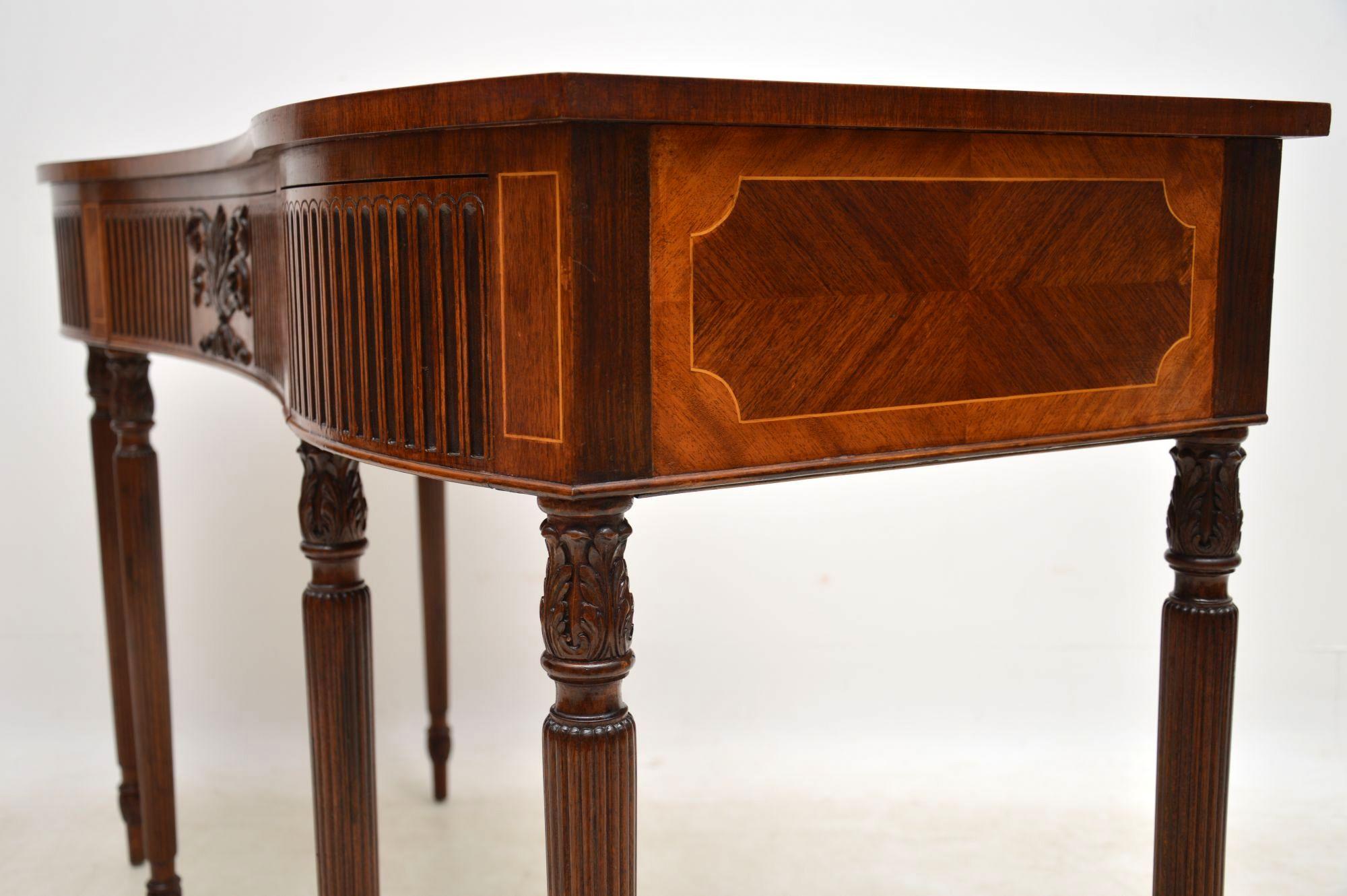 Antique Inlaid Mahogany and Kingwood Server Console Table 3