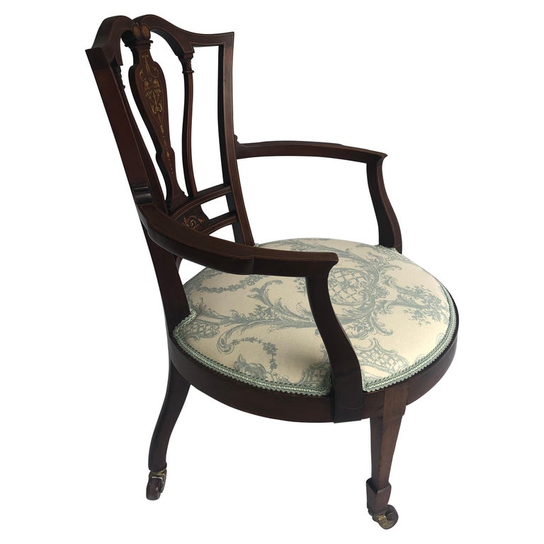 Antique Inlaid Mahogany Armchair For Sale At 1stDibs antique-inlaid-mahogany-armchair-for-sale-at-1stdibs
