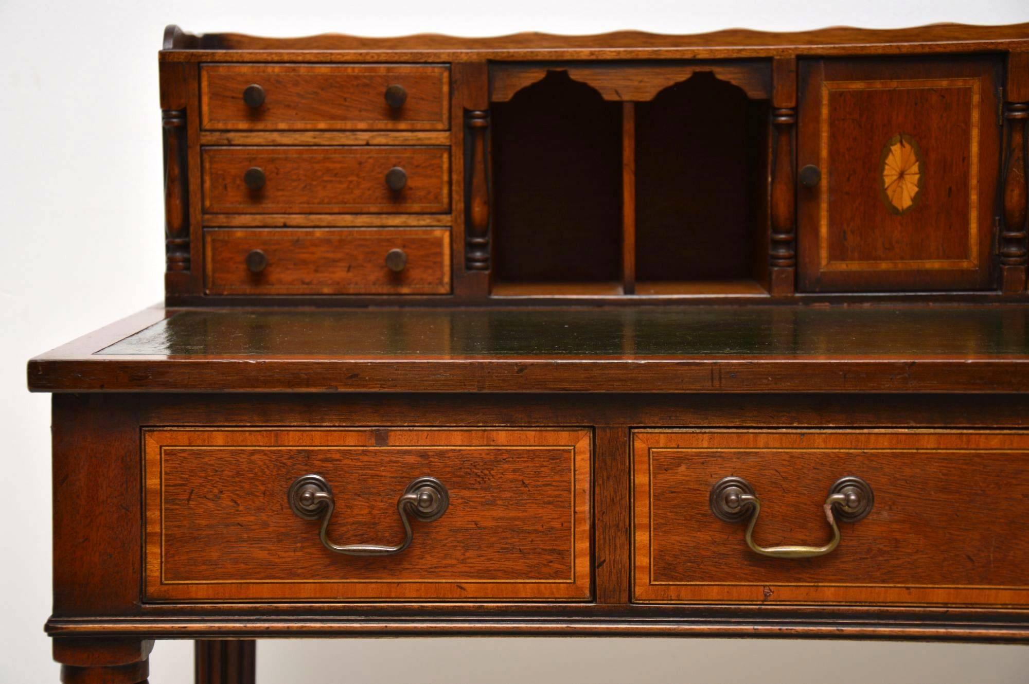 Antique Inlaid Mahogany Bonheur Du Jour Desk 1
