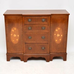 Antique Inlaid Mahogany Breakfront Sideboard