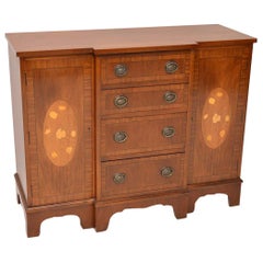 Antique Inlaid Mahogany Breakfront Sideboard
