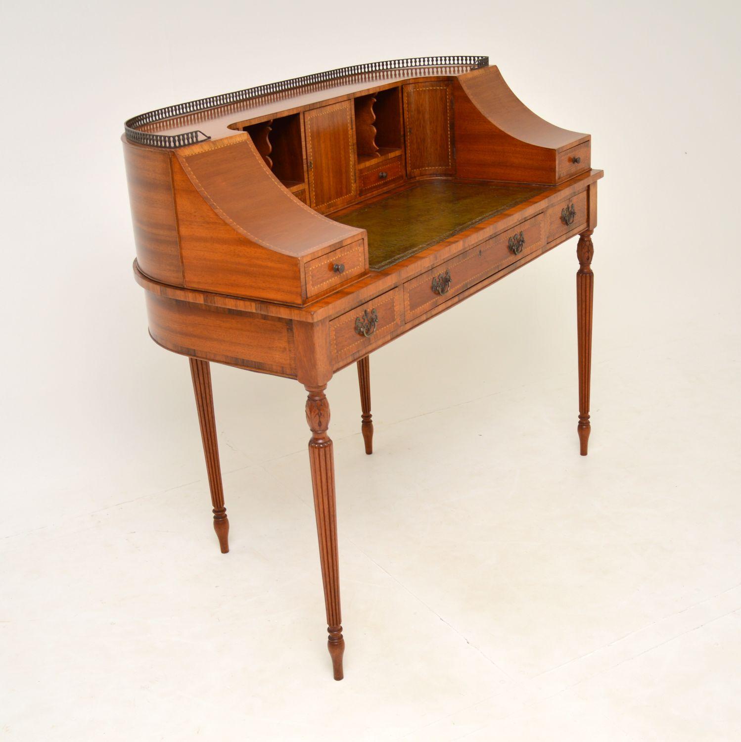 Antique Inlaid Mahogany Carlton House Desk 3