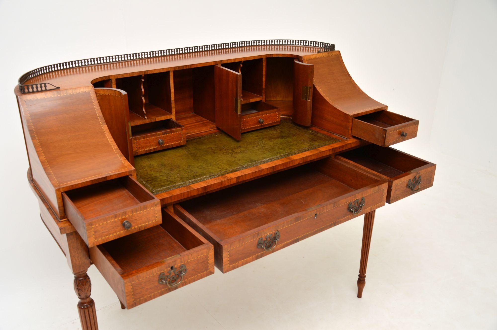 Antique Inlaid Mahogany Carlton House Desk 1