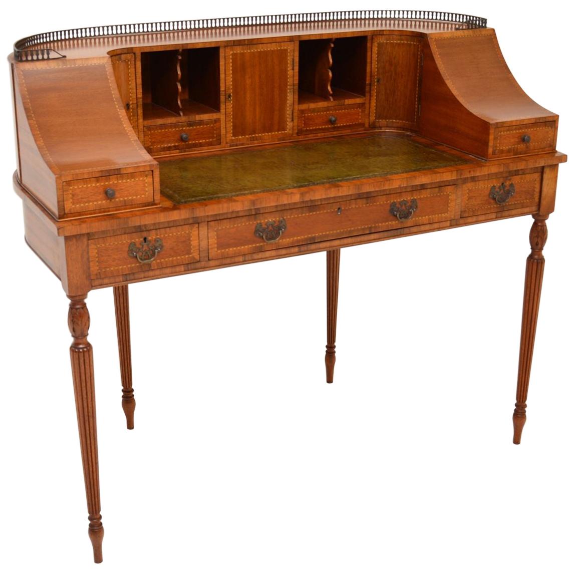 Antique Inlaid Mahogany Carlton House Desk