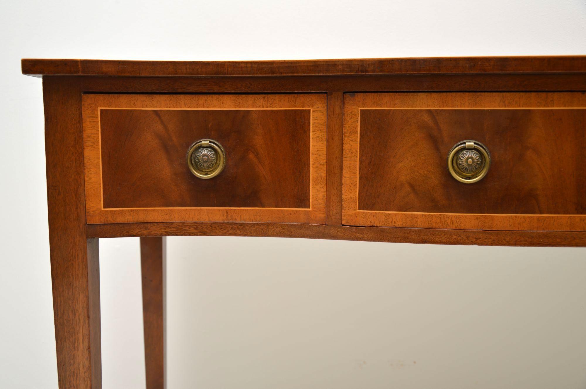 Mid-20th Century Antique Inlaid Mahogany Console Table
