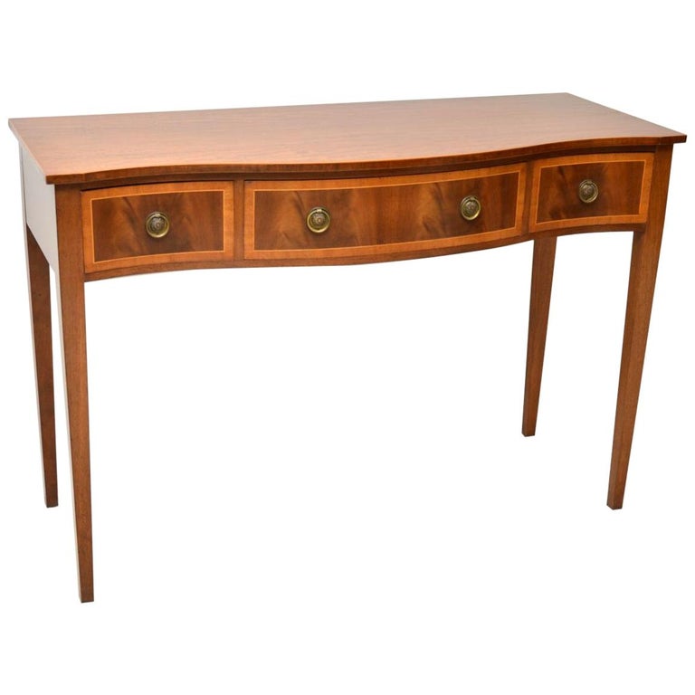 Antique Inlaid Mahogany Console Table at 1stDibs