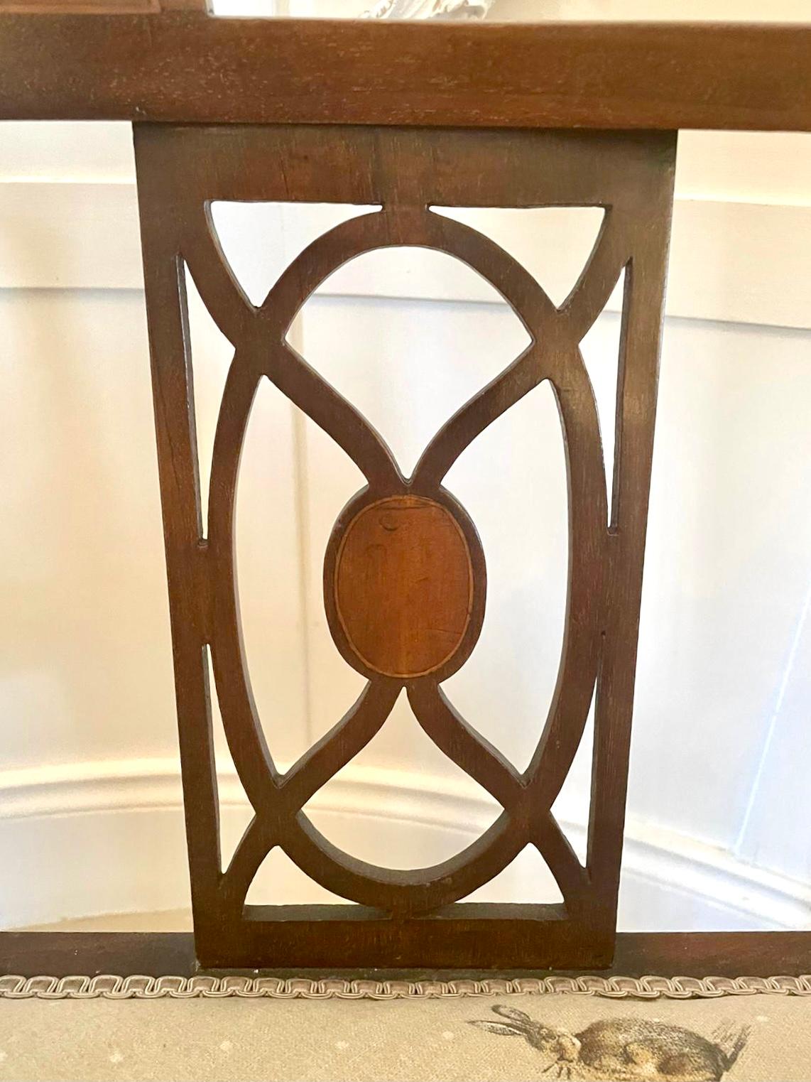 Victorian Antique Inlaid Mahogany Corner Chair For Sale