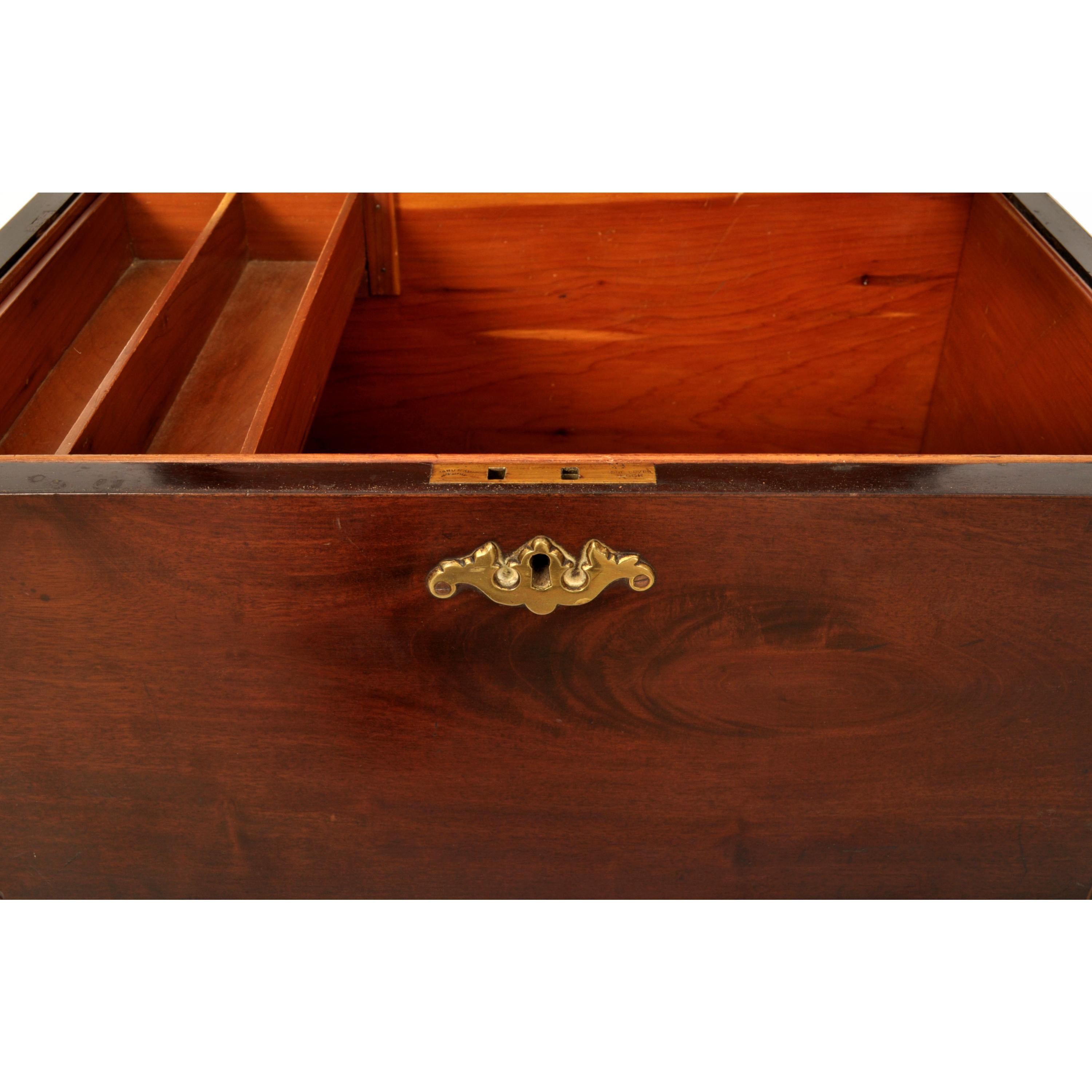 Antique Inlaid Mahogany Georgian Wine Cellarette or Cigar Humidor, Circa 1800 1
