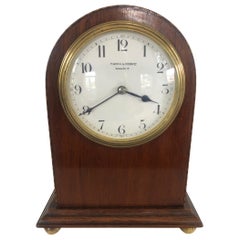 Antique Inlaid Mahogany Mantel Clock by Mappin & Webb