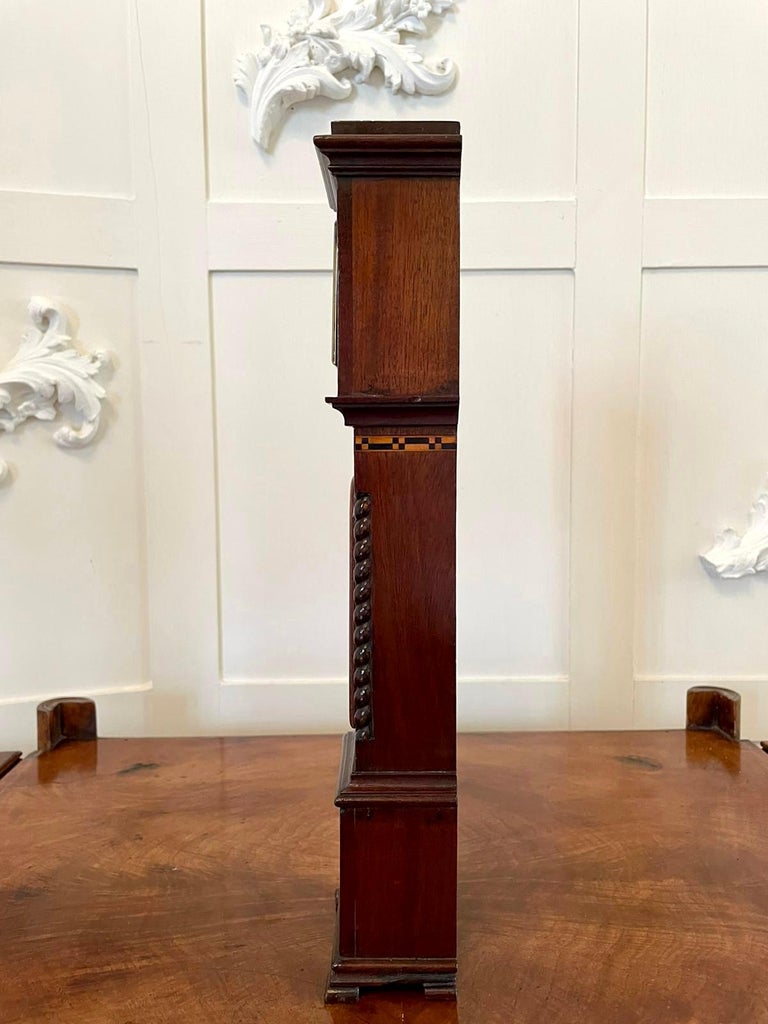 Antique Inlaid Mahogany Miniature Grandfather Clock For Sale at 1stDibs antique miniature